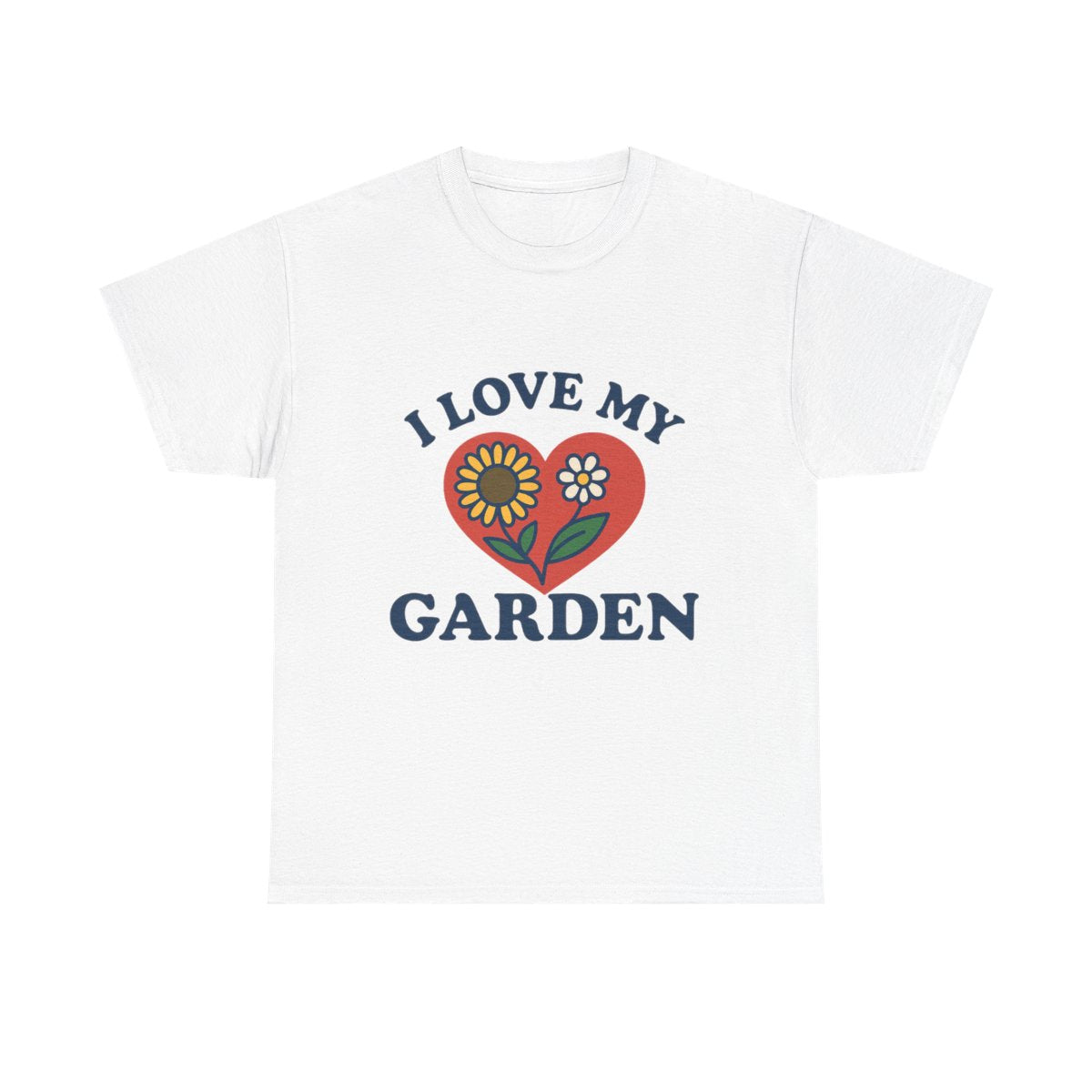 Garden Love Unisex Heavy Cotton Tee | Floral Shirt for Gardeners, Mother's Day Gift, Spring Apparel, Eco-Friendly Clothing, Nature Lover Tee