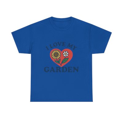 Garden Love Unisex Heavy Cotton Tee | Floral Shirt for Gardeners, Mother's Day Gift, Spring Apparel, Eco-Friendly Clothing, Nature Lover Tee